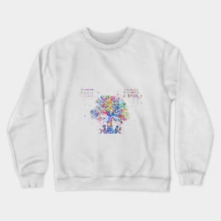 Kids reading under tree Crewneck Sweatshirt